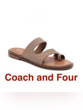 COACH コーチ Gwen Sig Sandal Khaki Saddle Coach | Shoes | Coach Gwen Sig Sandals | Poshmark